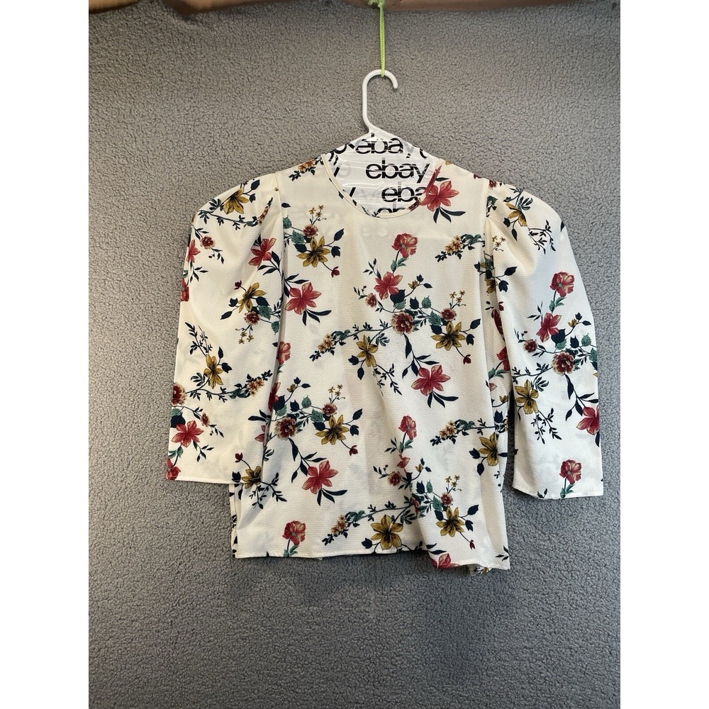 Cure Women's Top Floral Long Sleeve Size XLarge‎
